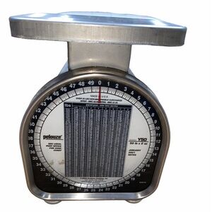 Pelouze mechanical 50 lb stainless steel scale